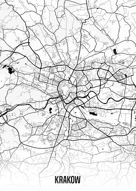 Krakow map