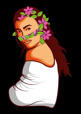 Woman Flower Nature Free W