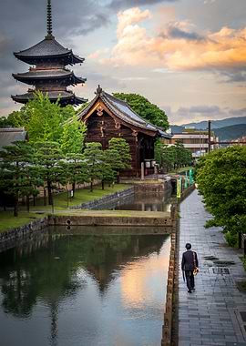 Sunset at the Temple