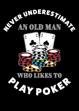 Old Man Play Poker Funny
