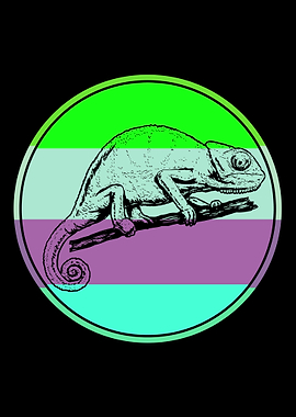 Chameleon Retro Vintage