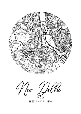 New Delhi Area City Map