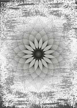 Black and White mandala of