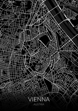 Vienna Map Black