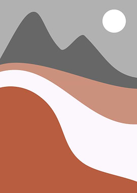 Simple flat mountain