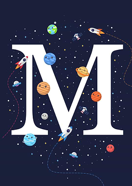 alphabet M outer space