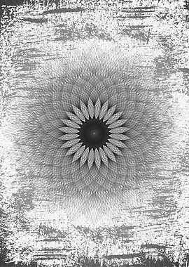 Black and White mandala 3