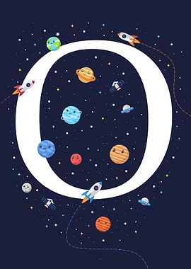 alphabet O outer space