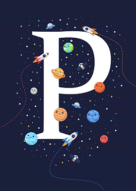 alphabet P solar system