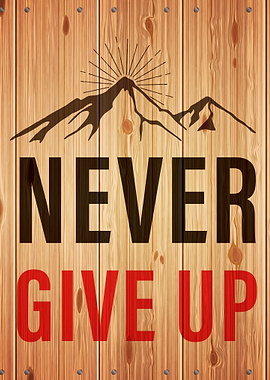 never give up