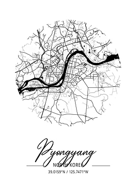 Pyongyang Area City Map