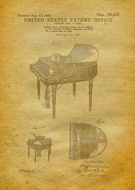32 Wurlitzer Piano Patent