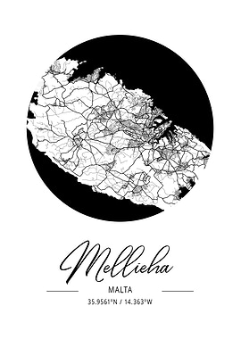 Mellieha Area City Map