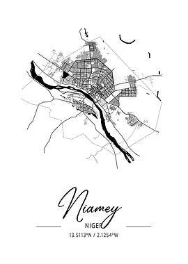 Niamey Area City Map