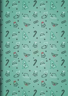 Teal Christmas Ellements