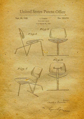 37 Eames Chair Patent Pri