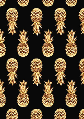 Golden Pineapple Pattern