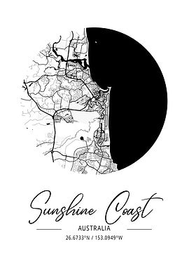 Sunshine Coast Area Map
