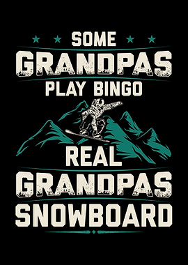 Snowboard Grandpa Gift