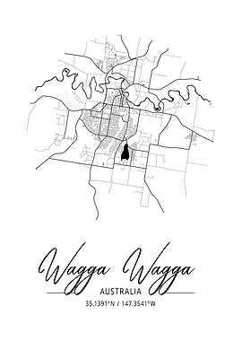 Wagga Wagga Area City Map