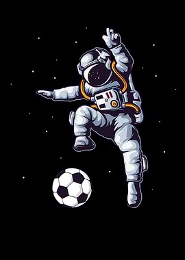 Soccer Astronaut In Space
