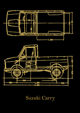 Suzuki Carry 1964 gold