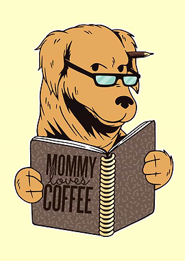 Mommy Loves Coffee Dog