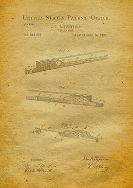 43 Violin Bow Patent Prin