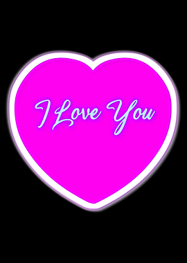 Neon Pink Love Heart