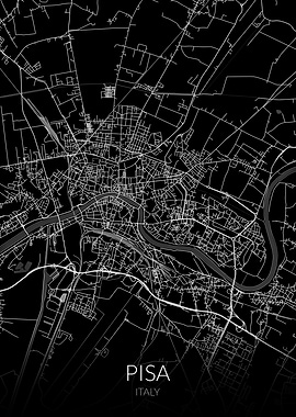 Pisa Map Black