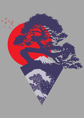 Bonsai red moon