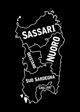 Sardinia Map Cagliari