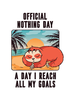 Cute Funny Sloth Sleeping