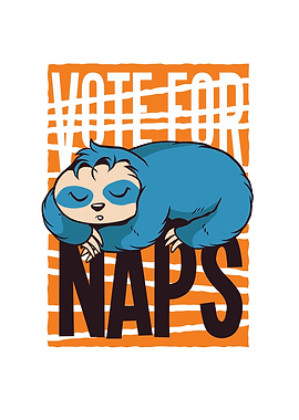 Cute Sloth Vote for naps