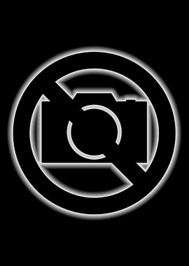 no photography sign glow