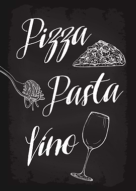 Pizza Pasta Vino Food
