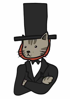 Tabby cat gentleman