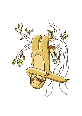 Cute Dabbing Sloth Lazy