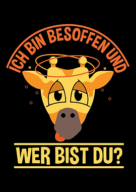 Funny Drunk Animal Giraffe