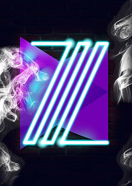 Neon Sign Alphabet Z