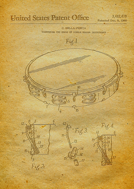 54 Tambourine Drum Patent