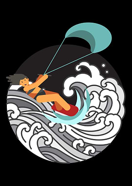 Funny kite surfing gift qu