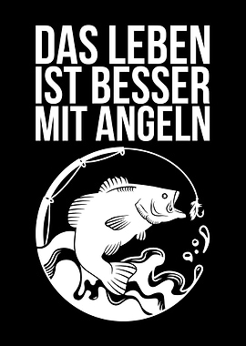 Lustige Angler und Fischer