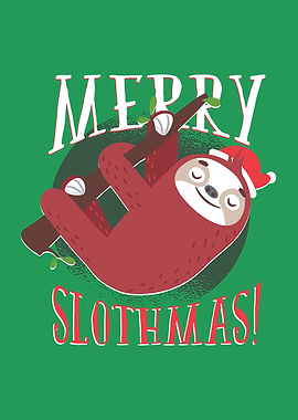 Merry Slothmas Funny Gift