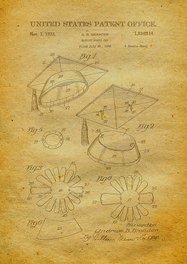 66 Mortar Board Cap Paten