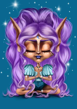 Meditating Moon Child