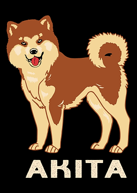 Akita Dog Cute Inu