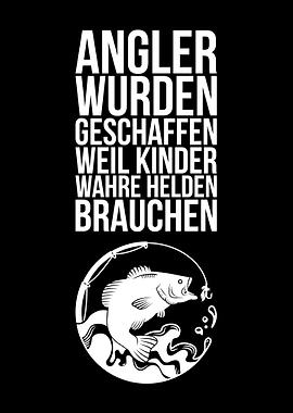 Lustige Angler und Fischer