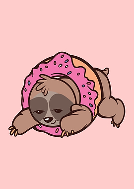 Cute Funny Slothnut Sloth