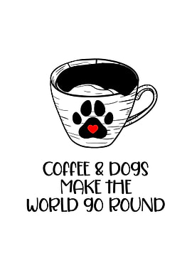 Coffee And Dogs Wall Art
